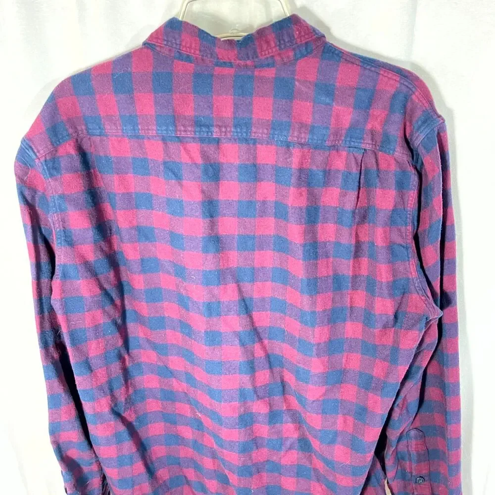 J. Crew Mercantile Plaid Button Up‎ Shirt Size L Mens